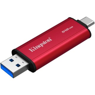 External SSD 512GB Kingston Dual Portable Red
